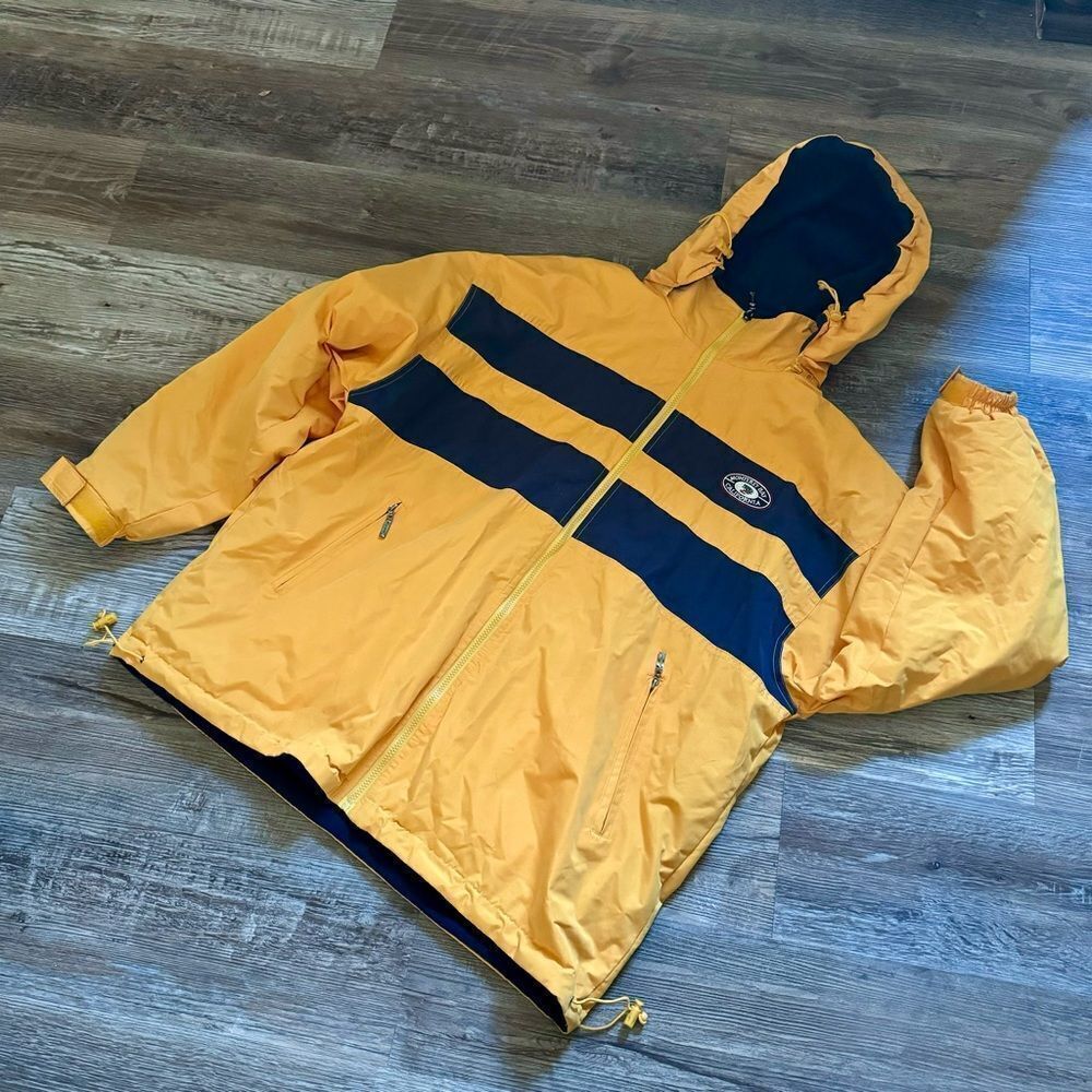 Monterey California Yellow & Blue Reverseable Winter Coat Size Large/XL